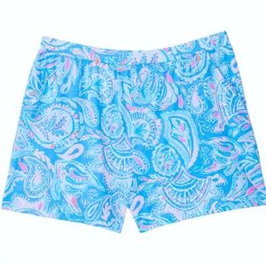 NWT Lilly Pulitzer Ygritte Shorts – Zanzibar Blue Fish Kiss – XL Sold Out Print